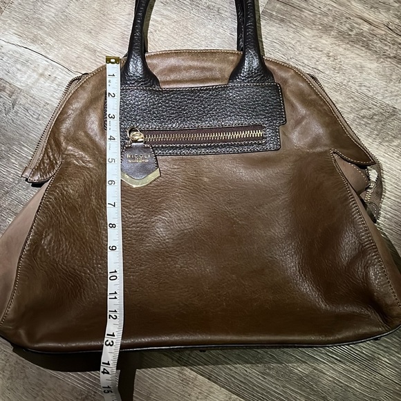 Nicoli Brown and Black Leather Handbag - Picture 15 of 15